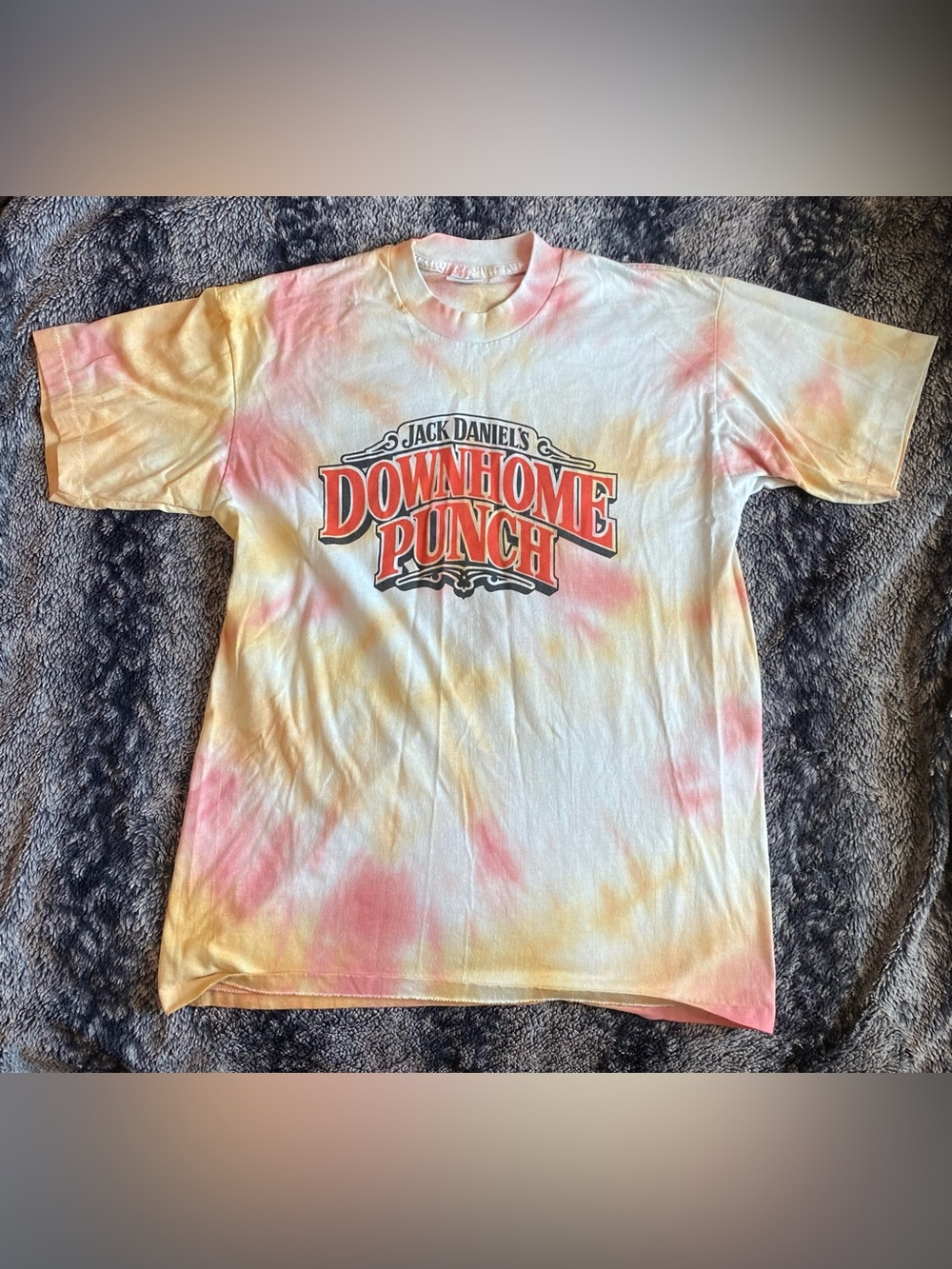 Center Star Men’s XL Vintage Jack Daniel’s Downhome Punch Reworked Tie Dye Tee